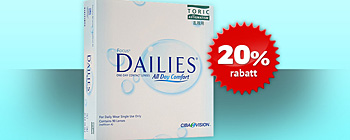 20% rabatt på Dailies Toric 90-p