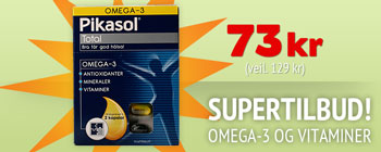 SUPERTILBUD! Pikasol Total 73 kr (rek 129 kr)
