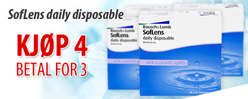 Ta 4 SofLens Daily Disposable betal for 3!