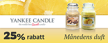 25% rabatt på månedens dufter fra Yankee Candle! 