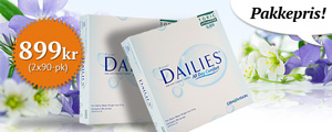 Pakkepris på 2x90-pack Dailies Toric