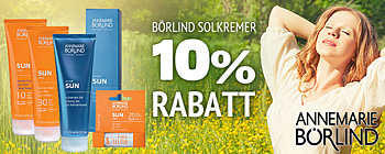 Börlind solkremer 10% rabatt!