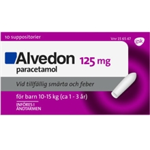 Alvedon - suppositorium 125mg (Läkemedel) 10 st/paket