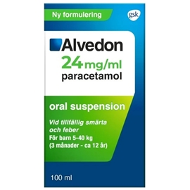 Alvedon oral suspension 24 mg/ml (Läkemedel) 100 ml