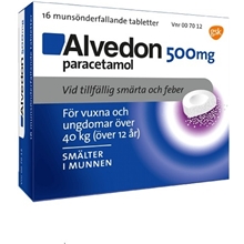 Alvedon, munsönderfallande 500mg (Läkemedel) 16 st