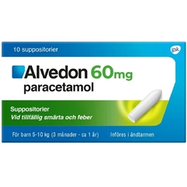 Alvedon - Supp (Läkemedel) 10 st/paket