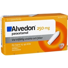 Alvedon suppositorium 250 mg (Läkemedel) 10 st