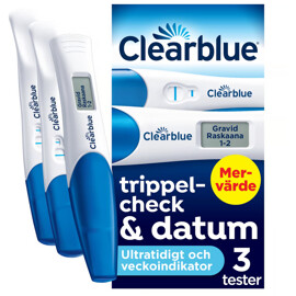 Clearblue Graviditetstest Trippelcheck + Datum 3 st/paket