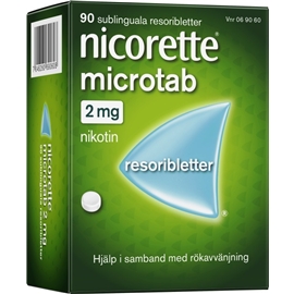 McNeil Nicorette Microtab 2mg (Läkemedel) 90 tabletter