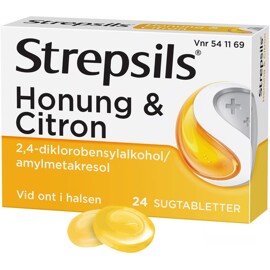 Strepsils (Läkemedel) 24 tabletter Citron / honung
