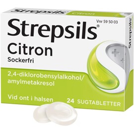 Strepsils (Läkemedel) 24 tabletter Citron