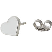 Bilde av Design Letters Earring Stud Enamel Heart Silver