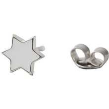 Bilde av Design Letters Earring Stud Enamel Star Silver