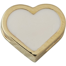 Bilde av Design Letters Enamel Heart Charm Gold Nude
