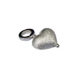 Personal Pendant Brushed Heart Bling