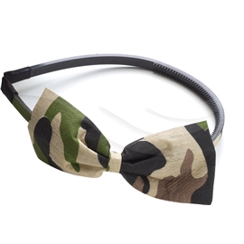 0342 Army Green Bow Hair Band