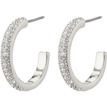 Bilde av 11233-6003 Heat Crystal Hoop Silver Earrings 1 Set