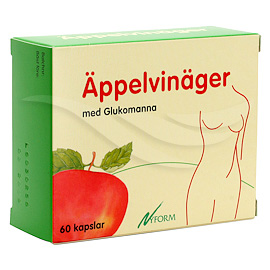 Äppelvinäger med glukomanna
