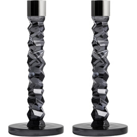 Orrefors Carat Ljusstakar 2-pack 1 set Antracit