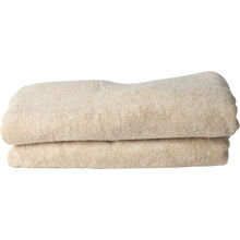 Bomull Handduk 76 x 152 cm Beige