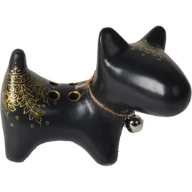 Aumi Collection Bullterrier pennh&aring;llare Svart/Guld