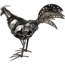 Metallskulptur Rooster 1
