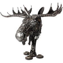 Metallskulptur Moose Head 1