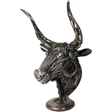 Metallskulptur Bull Head 1