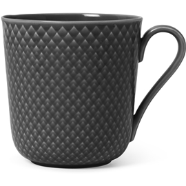 Lyngby Porcel&aelig;n Lyngby Rhombe Earth Mugg med handtag 39 cl Slate