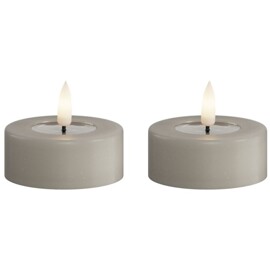 Deluxe Homeart LED Värmeljus 6cm 2 st/paket Sand