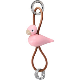 Kay Bojesen F&aring;gel Nyckelring Naturl&auml;der Rosa