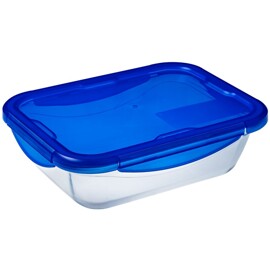 Pyrex F&ouml;rvaringsl&aring;da i glas Cook&Go rektangul&auml;r 0,8 liter Klar