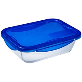 Pyrex F&ouml;rvaringsl&aring;da i glas Cook&Go rektangul&auml;r 1,9 liter Klar