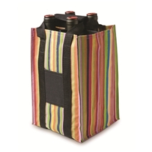 Vinbag For 4 Flasker Stripete