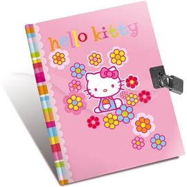 Hello Kitty Flower Dagbok m lås