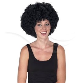 Halloween Svart Afroparykk