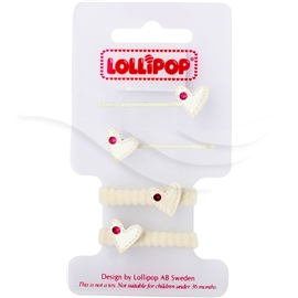 2705 Sweet Heart Hair Pin & Bobble Set