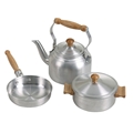 Kasserollesett, metall, 3 deler