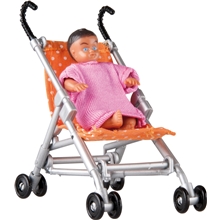 Lundby Småland paraplyvogn og baby
