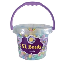 XL Beads - Perler i bøtte 950 st - Pastell
