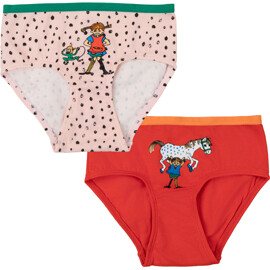 Pippi L�ngstrump Pippi Trusser 2-Pak Lyser�d 98-104 cl