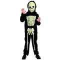 Halloween Kostyme - Selvlysende Skjelett - Stl 128