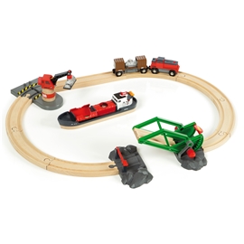 BRIO 33061 Havn og fraktesett