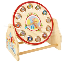 Day&Night Rotating Clock - Rød
