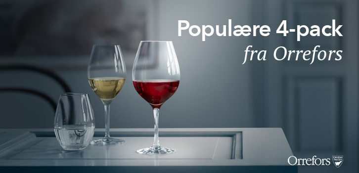 Kampanje på 4-pack glass fra Orrefors!