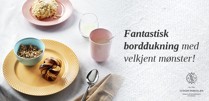 Kampanje på håndlaget porselen fra Lyngbys Rhombe Color serie!