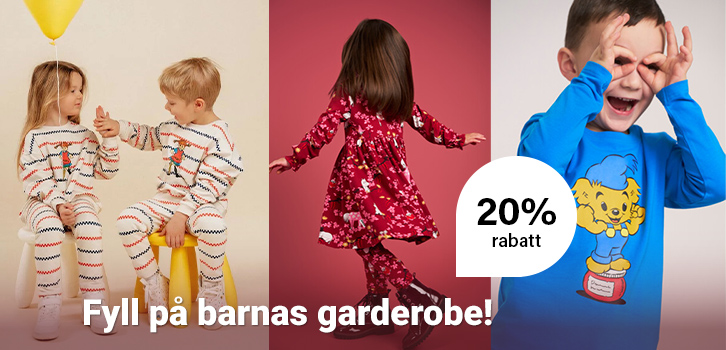 20 % rabatt – Kle de små i sine favoritter