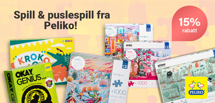 15% på spill & puslespill hos Peliko!