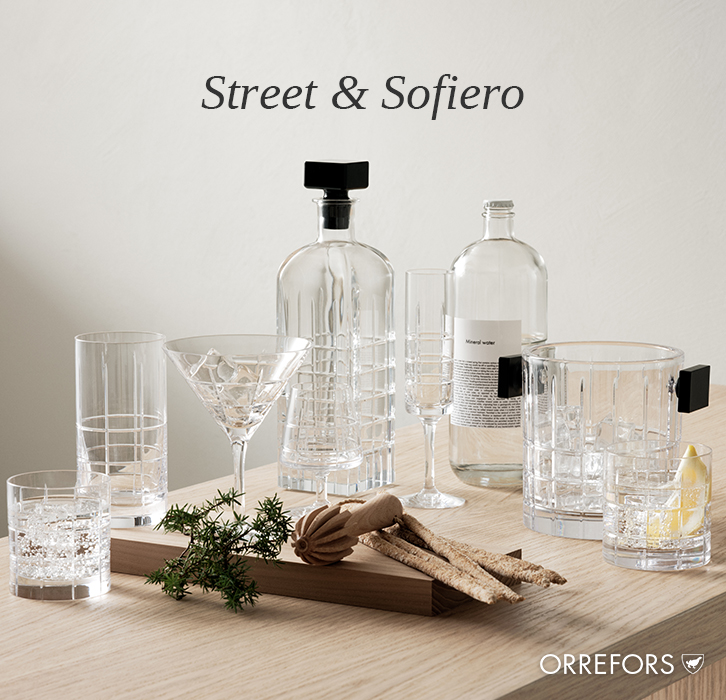 Kampanje på Street- & Sofiero-serien fra Orrefors!