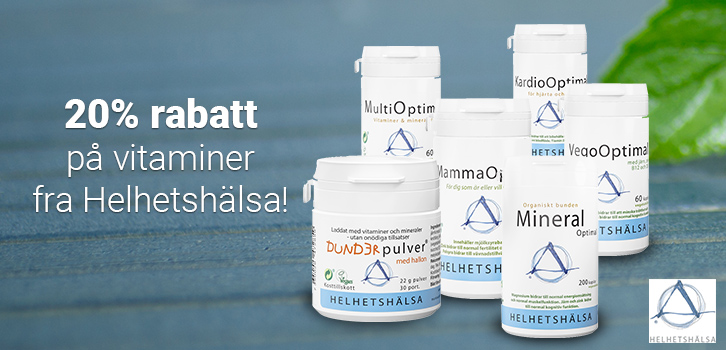 Akkurat nå - 20% rabatt på vitaminer og multiprodukter!